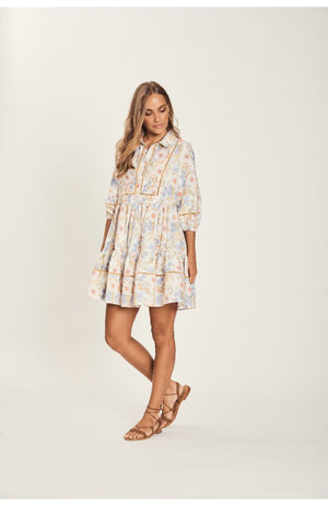 HARNI Lottie Mini Dress - Aloura Floral DRESS - Zabecca Living