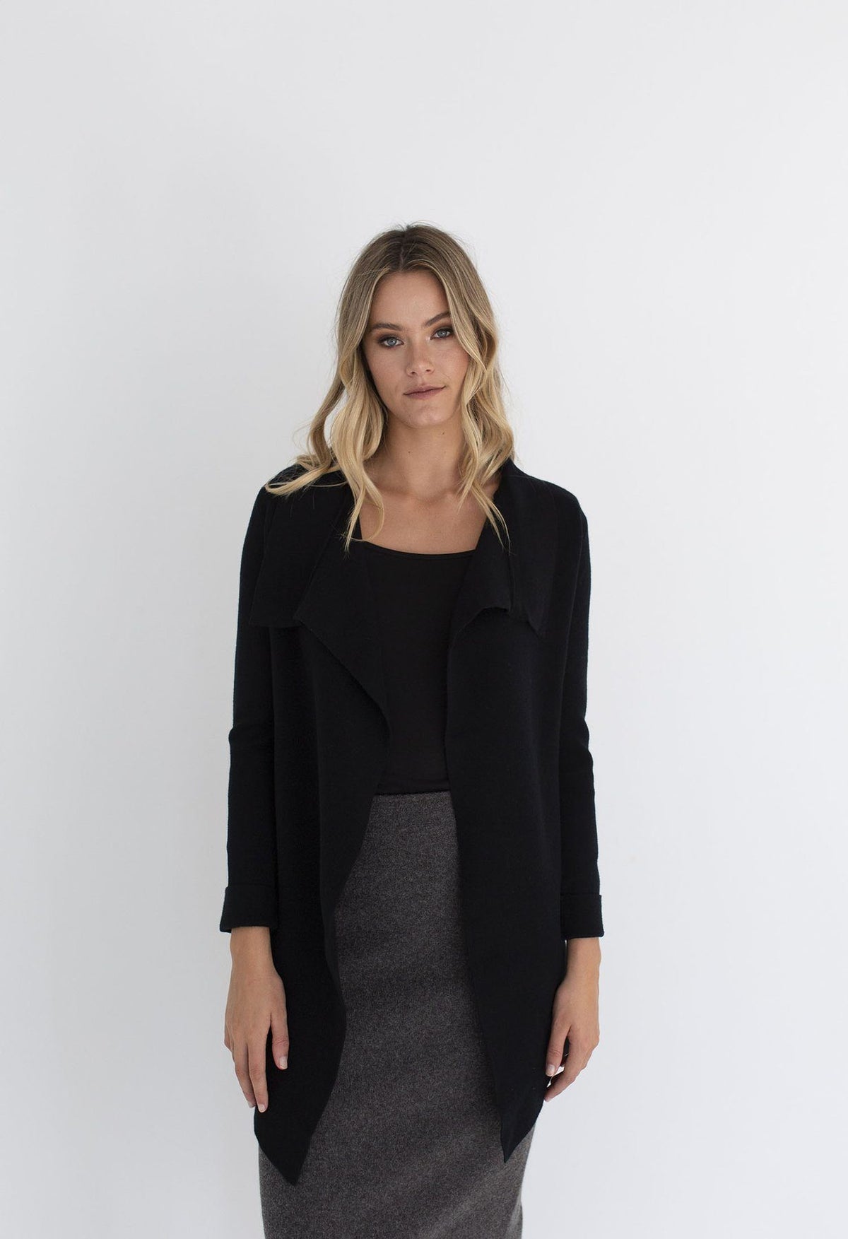 HUMIDITY LIFESTYLE Alexis Knit Jacket Black Cardigan - Zabecca Living