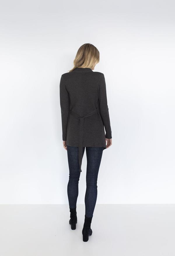 HUMIDITY LIFESTYLE Alexis Knit Jacket - Charcoal Cardigan - Zabecca Living