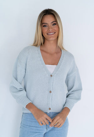 HUMIDITY LIFESTYLE Bloom Cardi - Ice Blue Cardigan - Zabecca Living