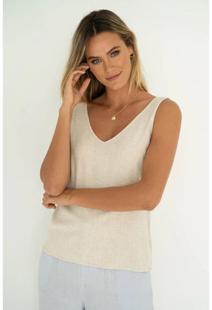 HUMIDITY LIFESTYLE Classic Cami - Natural Shirts & Blouses - Zabecca Living