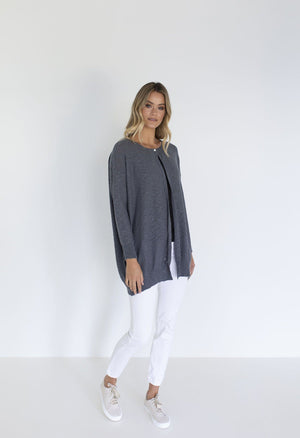 HUMIDITY LIFESTYLE Cruisin Cardi - Dark Grey Cardigan - Zabecca Living