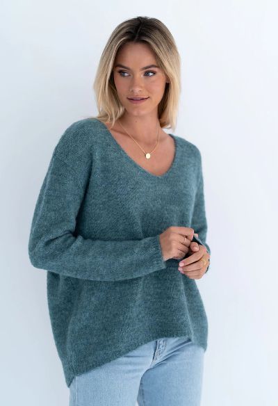 HUMIDITY LIFESTYLE Eva Jumper - Azure Jumpers + Knitwear - Zabecca Living