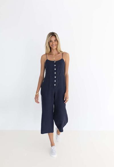 HUMIDITY LIFESTYLE Jo Jo Jumpsuit - Navy JUMPSUIT - Zabecca Living