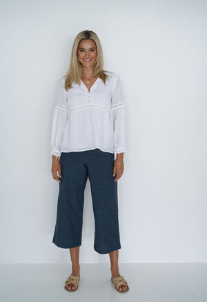 HUMIDITY LIFESTYLE Layla Blouse - White Shirts & Blouses - Zabecca Living