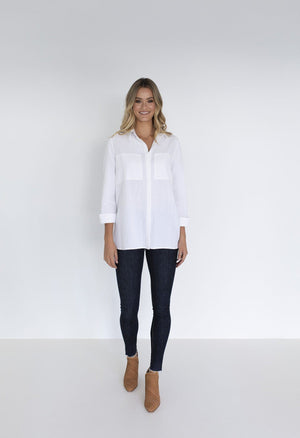 HUMIDITY LIFESTYLE Lover Shirt - White Shirts & Blouses - Zabecca Living