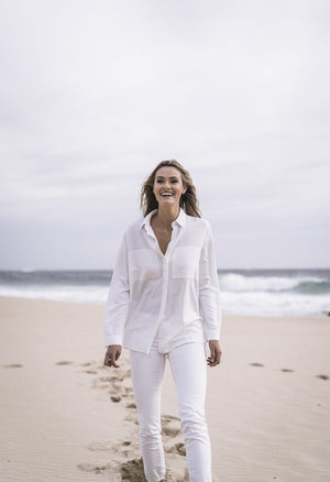 HUMIDITY LIFESTYLE Lover Shirt - White Shirts & Blouses - Zabecca Living