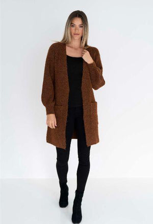 HUMIDITY LIFESTYLE Lumi Cardigan - Rust Cardigan - Zabecca Living