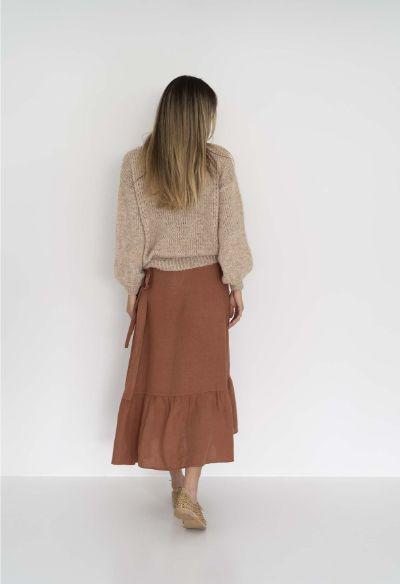 HUMIDITY LIFESTYLE Macy Wrap Skirt - Cinnamon Skirt - Zabecca Living
