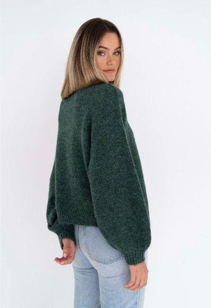HUMIDITY LIFESTYLE Neve Jumper - Green Jumpers + Knitwear - Zabecca Living