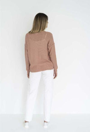 HUMIDITY LIFESTYLE Novah Knit Top - Blush Jumpers + Knitwear - Zabecca Living