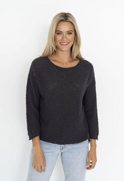 HUMIDITY LIFESTYLE Sofia Sweater - Charcoal Jumpers + Knitwear - Zabecca Living