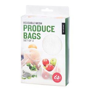 IS GIFTS Mesh Produce Bags - Set of 3 KITCHEN - Zabecca Living