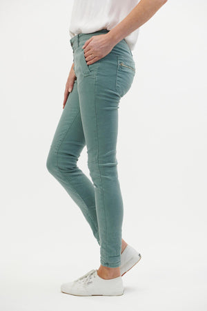 ITALIAN STAR Button Jeans - Aqua JEANS - Zabecca Living
