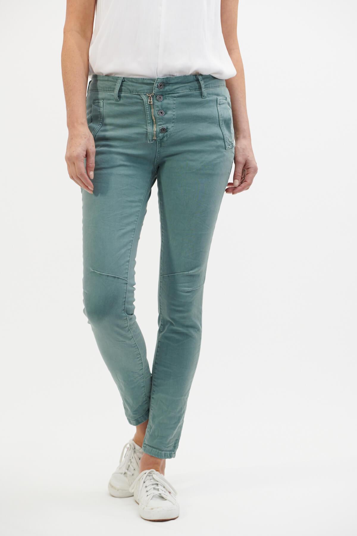 ITALIAN STAR Button Jeans - Aqua JEANS - Zabecca Living