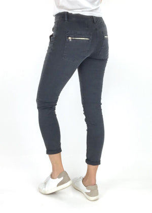 ITALIAN STAR Button Jeans - Coal JEANS - Zabecca Living