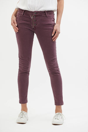 ITALIAN STAR Button Jeans - Grape Jeans - Zabecca Living