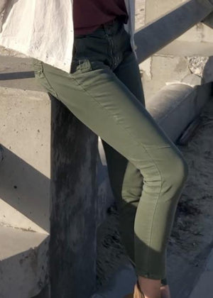 ITALIAN STAR Button Jeans - Moss JEANS - Zabecca Living