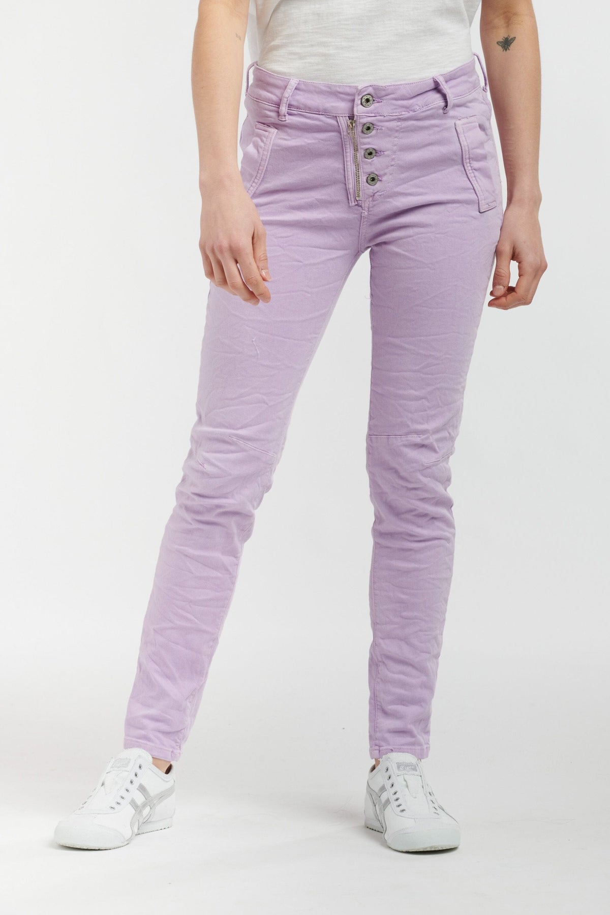 ITALIAN STAR Button Jeans - Orchid JEANS - Zabecca Living