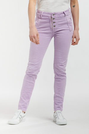 ITALIAN STAR Button Jeans - Orchid JEANS - Zabecca Living