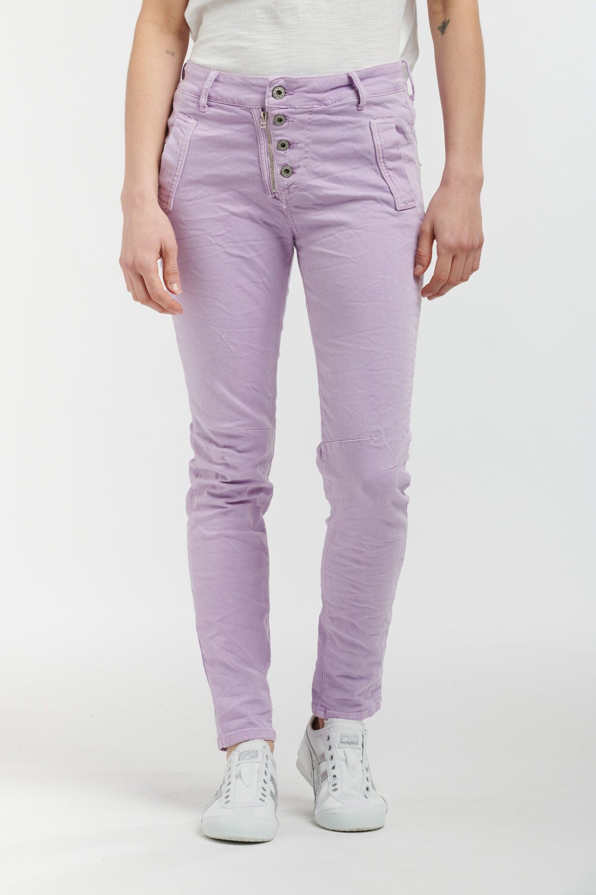ITALIAN STAR Button Jeans - Orchid JEANS - Zabecca Living
