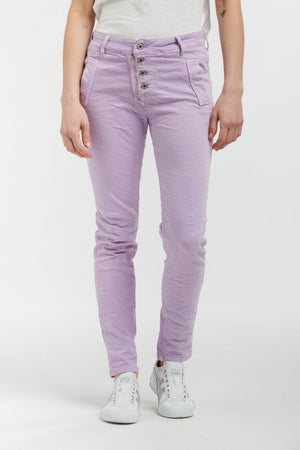 ITALIAN STAR Button Jeans - Orchid JEANS - Zabecca Living