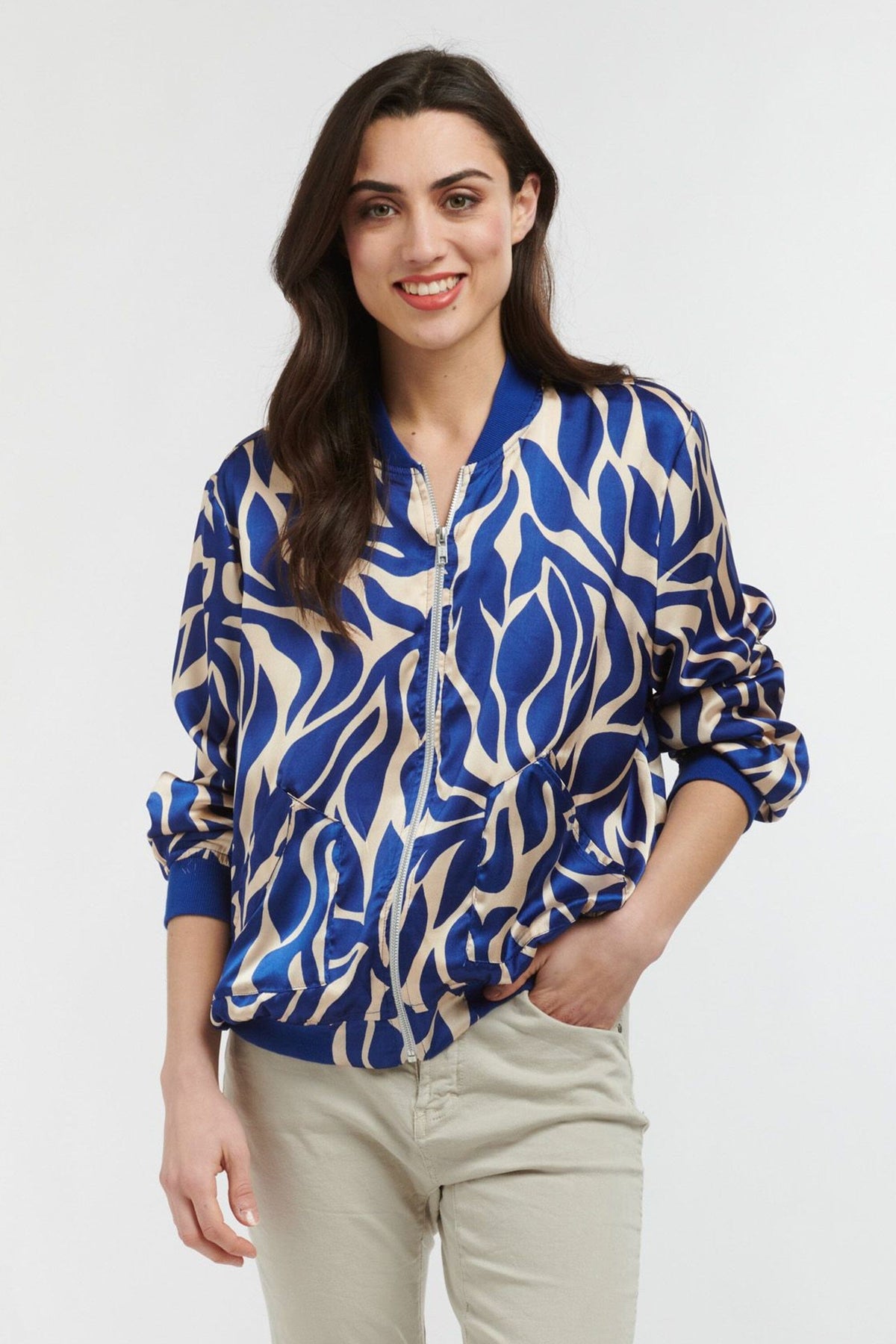 ITALIAN STAR Cafe Jacket - Blue Jackets + Coats - Zabecca Living