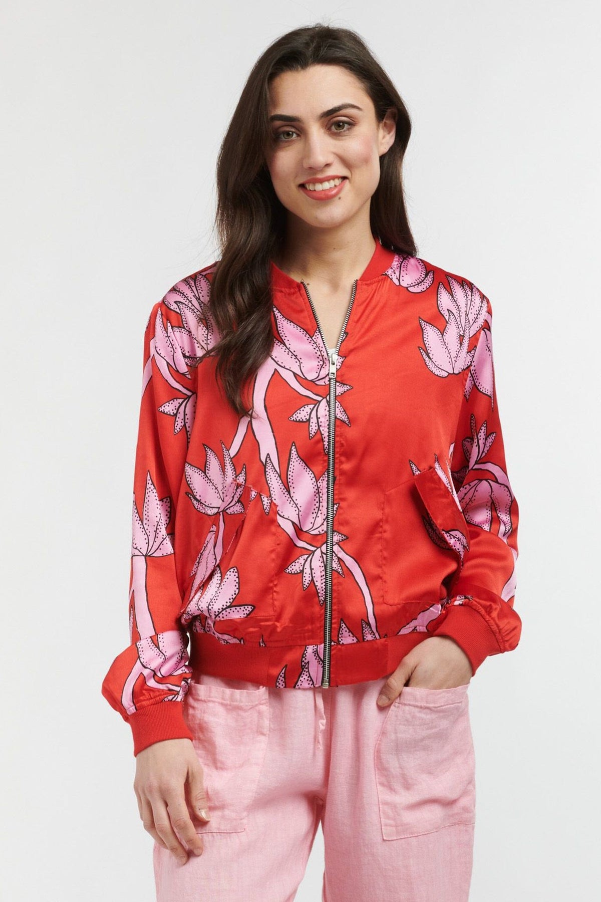 ITALIAN STAR Cafe Jacket - Red Jackets + Coats - Zabecca Living