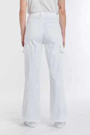 ITALIAN STAR Cargo Pant - White PANTS - Zabecca Living
