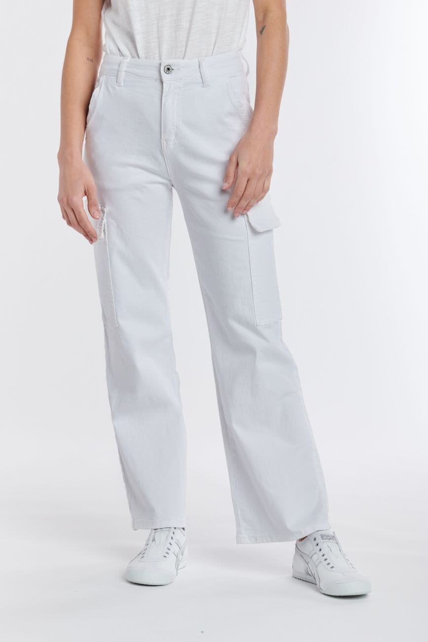 ITALIAN STAR Cargo Pant - White PANTS - Zabecca Living