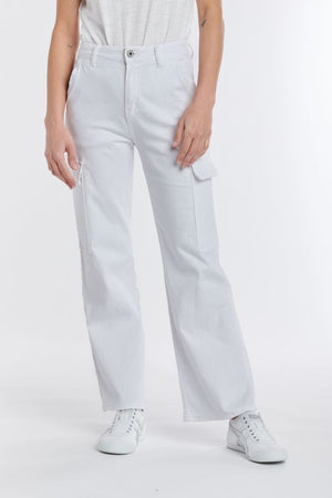 ITALIAN STAR Cargo Pant - White PANTS - Zabecca Living