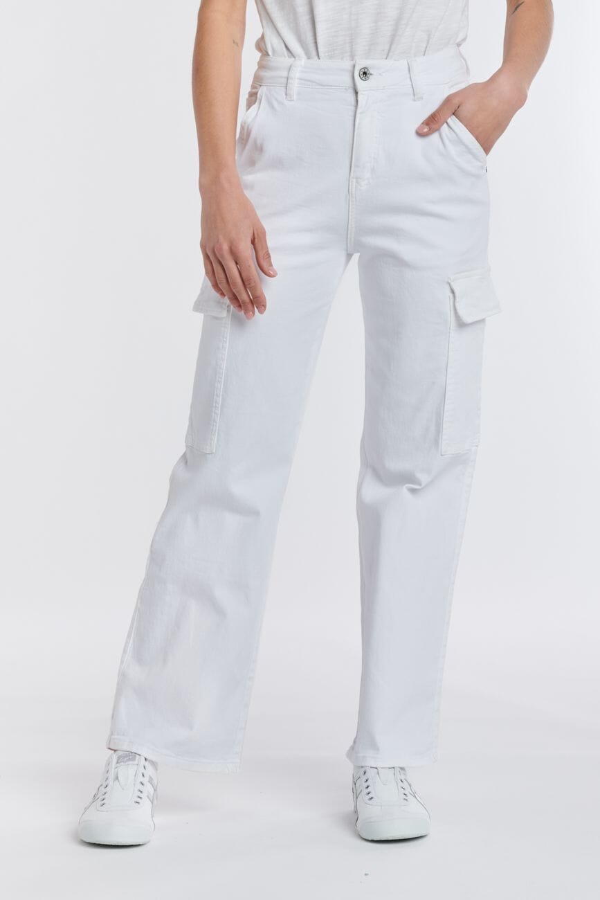 ITALIAN STAR Cargo Pant - White PANTS - Zabecca Living