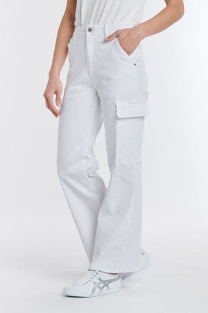 ITALIAN STAR Cargo Pant - White PANTS - Zabecca Living