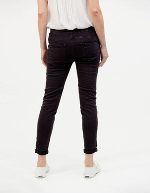 ITALIAN STAR Classic Drill Jogger - Black PANTS - Zabecca Living