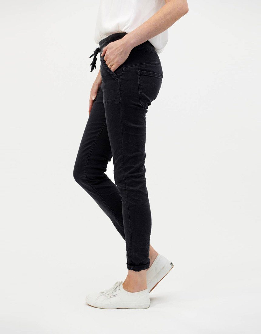ITALIAN STAR Classic Drill Jogger - Black PANTS - Zabecca Living