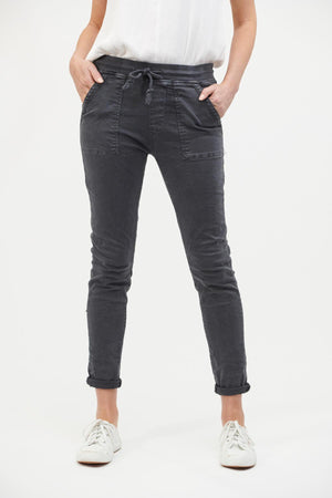 ITALIAN STAR Classic Drill Jogger - Charcoal PANTS - Zabecca Living