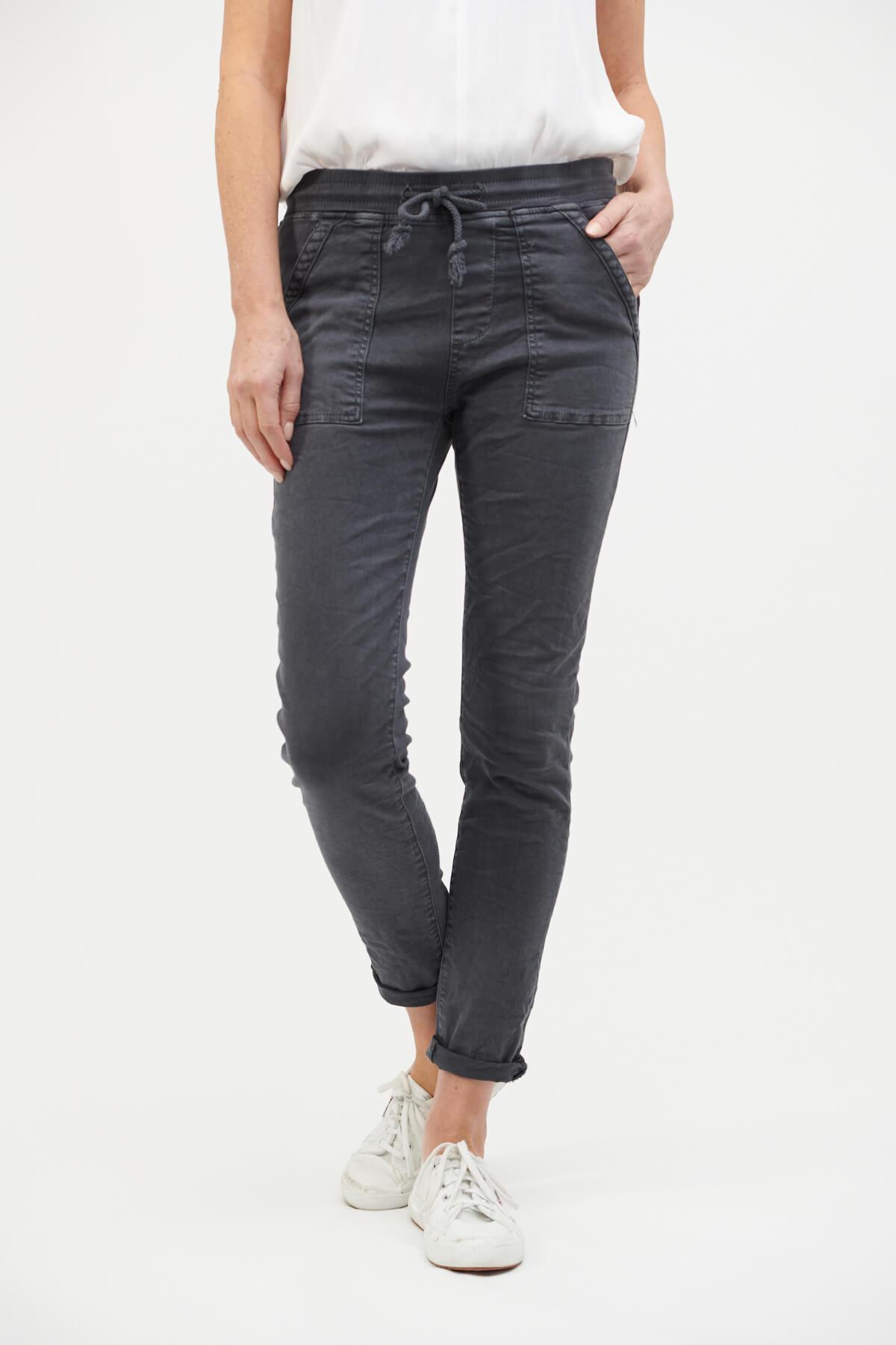 ITALIAN STAR Classic Drill Jogger - Charcoal PANTS - Zabecca Living