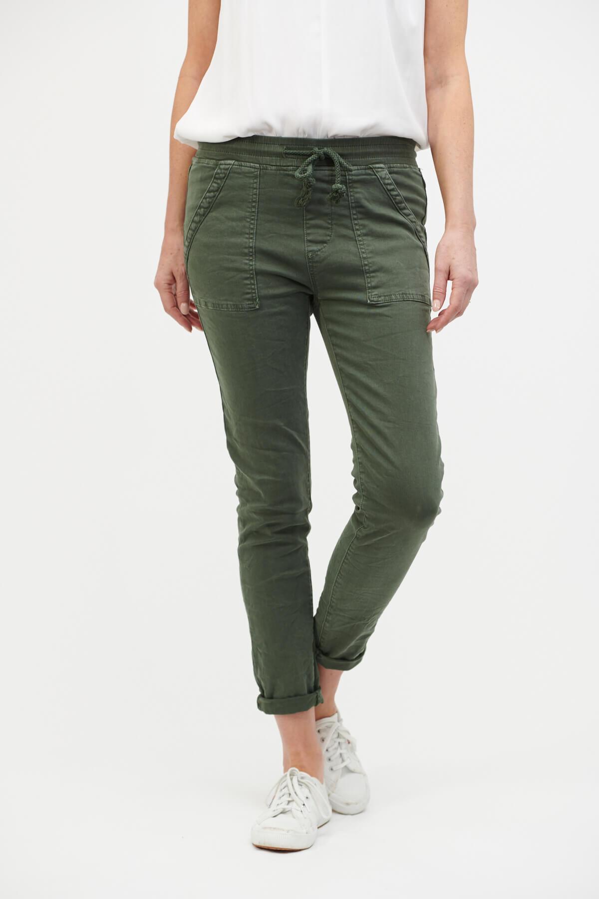ITALIAN STAR Classic Drill Jogger - Olive PANTS - Zabecca Living