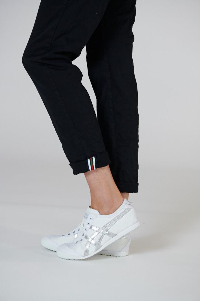 ITALIAN STAR Classic Polo Drill Jogger - Black PANTS - Zabecca Living