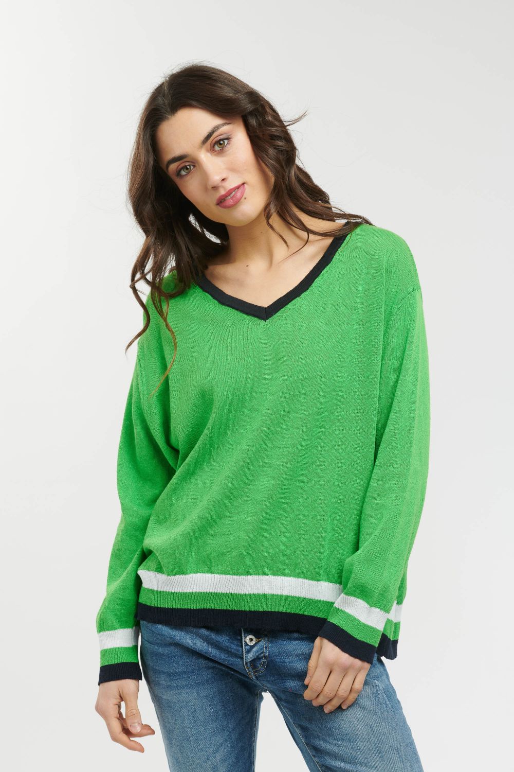 ITALIAN STAR College Knit - Green Jumpers + Knitwear - Zabecca Living