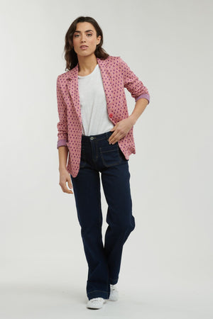 ITALIAN STAR Diamond Lucille Jacket - Pink Jackets + Coats - Zabecca Living