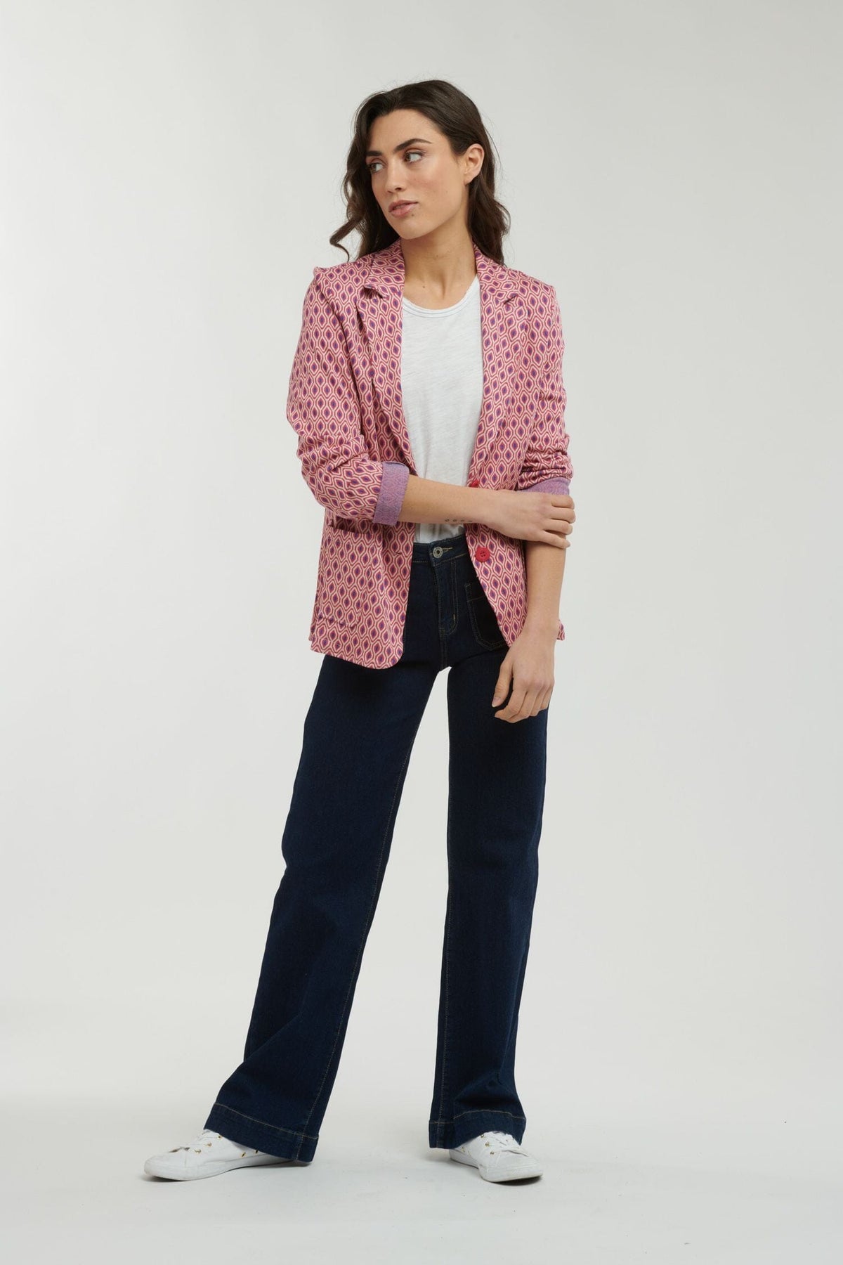 ITALIAN STAR Diamond Lucille Jacket - Pink Jackets + Coats - Zabecca Living