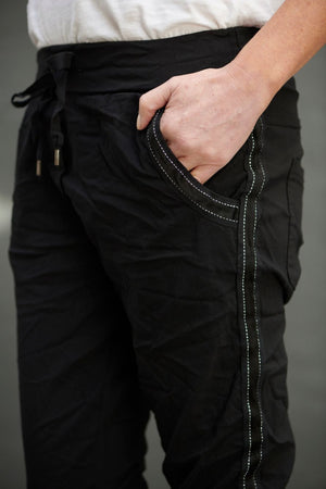 ITALIAN STAR Easywear Pant - Black PANTS - Zabecca Living