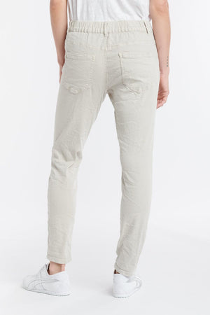 ITALIAN STAR Emma Stretch Jeans - Beige JEANS - Zabecca Living