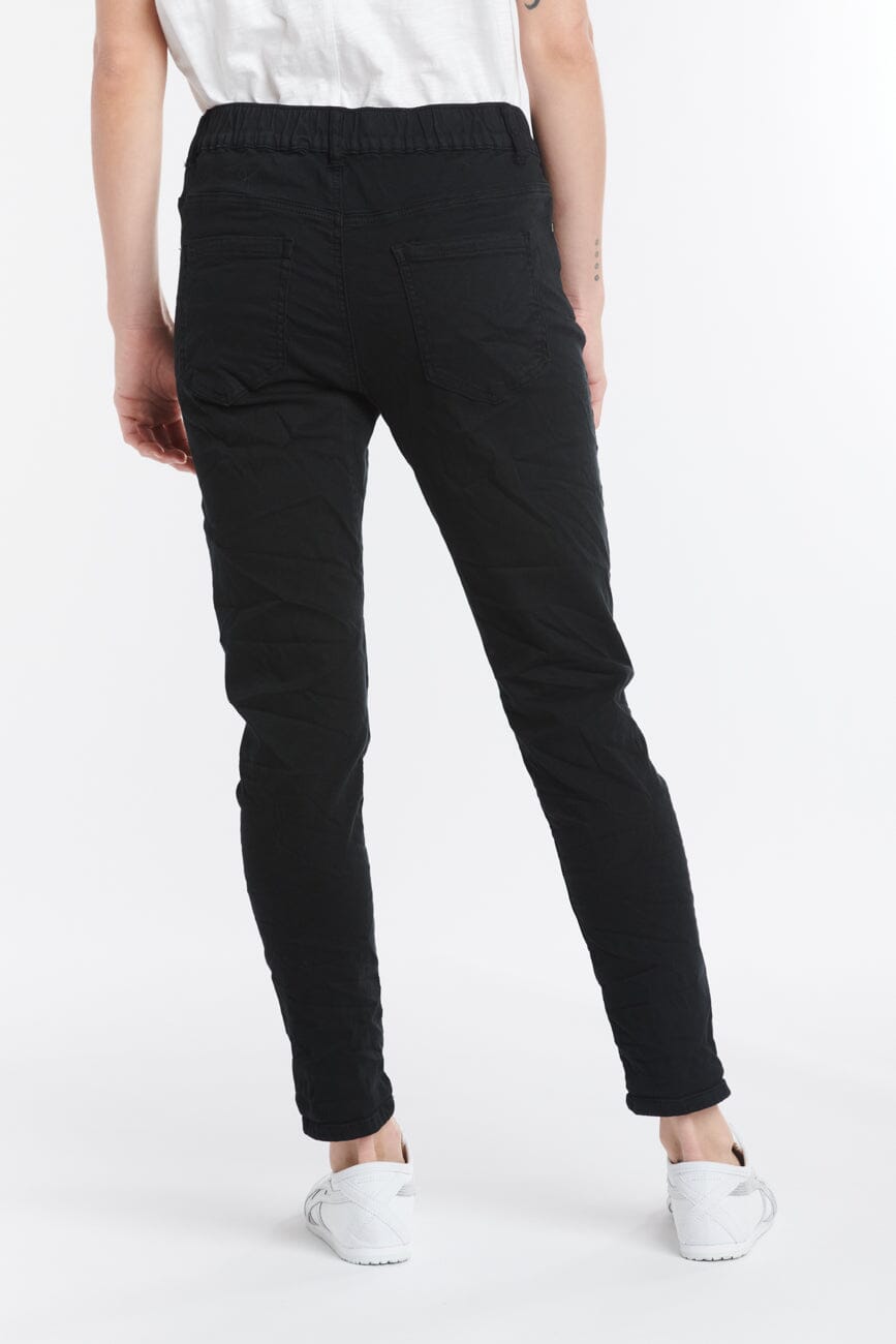 ITALIAN STAR Emma Stretch Jeans - Black JEANS - Zabecca Living