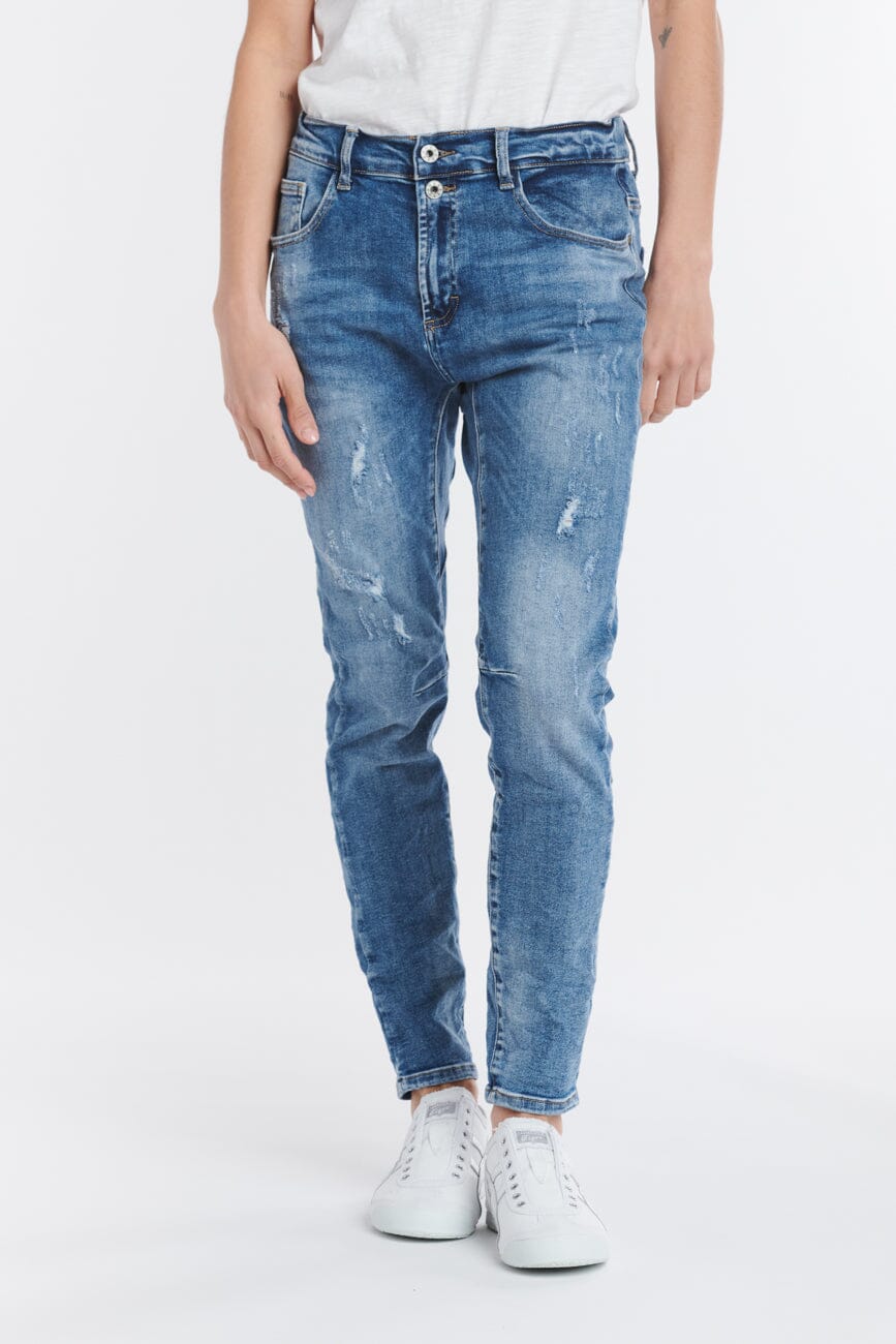 ITALIAN STAR Emma Stretch Jeans - Denim JEANS - Zabecca Living