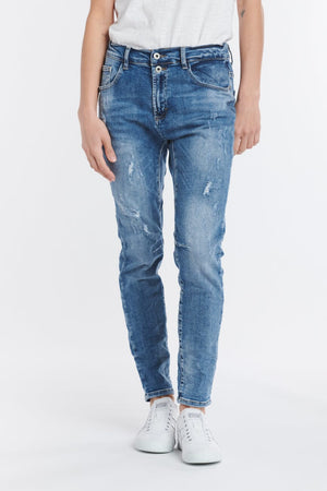 ITALIAN STAR Emma Stretch Jeans - Denim JEANS - Zabecca Living
