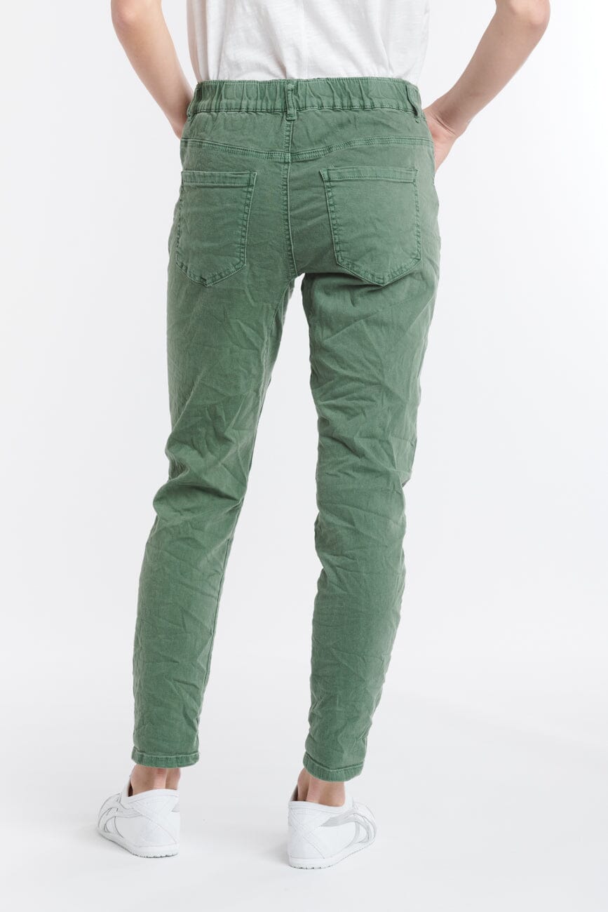 ITALIAN STAR Emma Stretch Jeans - Moss JEANS - Zabecca Living