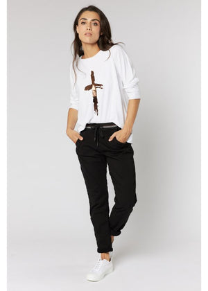 ITALIAN STAR Hot Cross Long Sleeve Tee - Bronze Long Sleeve Tees - Zabecca Living