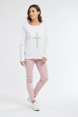 ITALIAN STAR Hot Cross Long Sleeve Tee - Gold Long Sleeve Tee - Zabecca Living